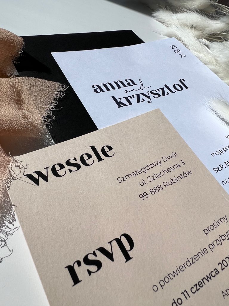 Zaproszenie ze wstążką Chiffon Bow